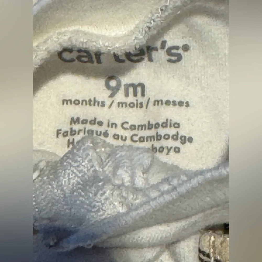 Like new Carters Unisex Baby Kitten Cat Footprint 2-Wat Zip Sleep & Play Pajamas